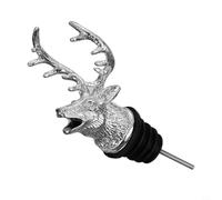 Bec verseur en forme de tête de cerf, aérateur de vin rouge en alliage de zinc avec joint en silicone, bouchon de bouteille en forme d'animal et économiseur pour bar, maison, restaurant, finition