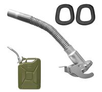 Bec verseur flexible pour bidons d'essence de 5, 10, 20 l, tuyau de sortie en métal flexible avec 2 joints en caoutchouc de rechange pour bidon en tôle d'acier, bidon d'essence pour voiture, camion,