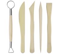 Becanno 5PCS Outil de Poterie Sculpture Argile Burin Modelage, Kit d'Outils Poterie Modelage Argile, Outils de Sculpture Céramique, pour l'Argile de Modelage Débutants ou Professionnels