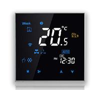 BecaSmart 3000 Series WiFi Thermostat pour Deux tuyaux Ventilo-convecteur climatisation à écran Tactile avec Connexion WiFi pour Assistance vocale Intelligente Alexa Google Home Noir