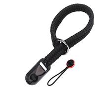 BECAT Dragonne Appareil Photo Courroie Fixation Rapide Camera Strap Wristband Hand Adjust Webted Compatible with Canon, Nikon, Sony, Olympus Wrist Strap (Dragonne de caméra noire)