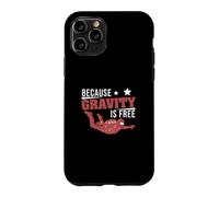 Because Gravity is Free Parachutisme Amusant Parachutiste Parachutiste Coque pour iPhone 11 Pro