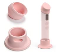 BECEMURU Support de base à ventouse en silicone rose avec housse de protection pour Medicube Booster Pro, support antidérapant pour appareil de soins de la peau, organisateur de comptoir stable