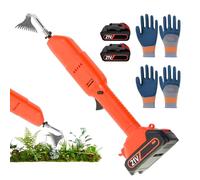 Bêche électrique, Cultivateur sans Fil Rechargeable 2500 TR/Min avec 2 Batteries De 1,5 Ah, Course De Travail De 30 mm, Motoculteur Portable pour Ameublir La Terre Et Désherber No-Rod