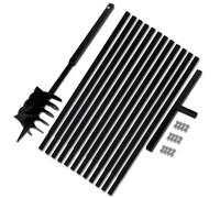 Bêche et tarière manuelle 100mm Avec Rallonge mèche tarière 9 m Bêches vidaXL