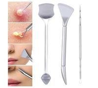 Bêche nettoyante pour le visage - Kit d'outils de nettoyage des pores en acier inoxydable, ensemble d'extracteurs de visage en métal | Extracteur de maquillage, nez et visage pour femmes, adultes