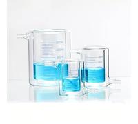 Bécher à double couche en verre à haute teneur en Borosilicate avec échelle-réacteur photocatalytique 1 pièces(250ml)