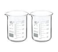 Bécher de laboratoire avec bec verseur, Béchers en verre borosilicaté, forme basse, bec imprimé, 25-1000ml, paquet de 2 produits chimiques cuisine laboratoire(200ml)