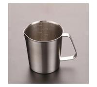 Bécher de laboratoire en acier inoxydable 304, 350-1000/2000 ml, outils de mesure en métal avec échelle intérieure et couvercle(B 700ml)