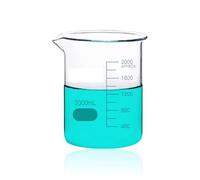 Bécher de laboratoire, Ensemble de béchers en verre gradué forme basse, qualité laboratoire borosilicaté 500/1000/2000ml(6 Pcs of 600 Ml)