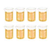 Bécher de laboratoire, Tasses à mesurer de forme basse 5ml, 8 pièces, bec en verre borosilicaté, plusieurs tailles, cuisine laboratoire(5ml)