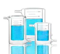 Bécher de réaction à double enveloppe bécher en verre à double enveloppe bécher gradué en verre borosilicaté (3000ml)