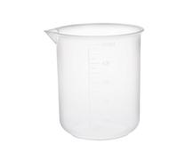 Bécher en plastique Gobelet doseur transparent 500 ml Bécher gradué de laboratoire sans poignée pour laboratoire scientifique Tasse à mesurer les liquides de cuisine Bécher en plastique Bécher transpa