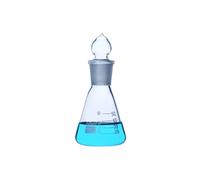 Bécher en verre, flacon à fond rond， Fiole conique triangulaire en verre for laboratoire de chimie, verre borosilicaté épais, haute température, 50 à 1000 ml(150ml caliber 24)