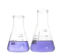 Bécher en verre, flacon à fond rond， Flacon triangulaire conique à col large en verre borosilicaté de 50 à 1000 ml, équipement de laboratoire(250ml)