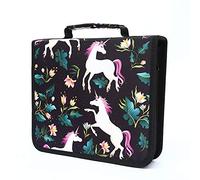 Becho Trousse à crayons multifonction en cuir imprimé avec fermeture éclair multicouche séparation, grande capacité, pochette à stylos, boîte à crayons de couleur, 168 emplacements, multicolore