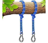 bechoanigel 2 Pièces Sangle Hamac, 100cm Sangle Balancoire Arbre, Fixation Hamac avec Crochet, Corde Balancoire Exterieur pour Aire de Jeux Extérieure, Balançoire Hamac