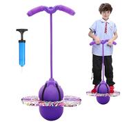 bechoanigel Ballon Sauteur Pogo Stick,Ballon Sauteur avec Poignée,Capacité de Charge de 100kg,Pogo Stick pour Enfants pour Les Enfants et Les Adultes Qui Souhaitent Travailler l'équilibre(Violet)