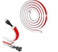 bechoanigel Cache Cable Auto-adhésif, 3MX1.6CM Goulotte Passe Cable, Canal de Câble Flexible Protection des Câbles, Convient à Tous Câbles d'alimentation de la Maison,Bureau et de l'Entrepôt(3M