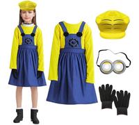 bechoanigel Costume de carnaval pour enfant, costume de film classique, combinaison pour enfants avec lunettes, gants et chapeau, joli costume de film pour enfants, pour cosplay, carnaval, fête