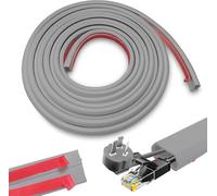 Bechoanigel Gaine Cable, 2.5 CM X 6 M PVC Flexible Goulotte Electrique Exterieur Facile à Couper, Cache Cable Sol Idéal pour la Maison, L'école, Le Bureau, L'entrepôt (Gris)