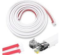 Bechoanigel Gaine Cable, 2.5 CM X 6 M PVC Flexible Goulotte Electrique Exterieur Facile à Couper, Cache Cable Sol Idéal pour la Maison, L'école, Le Bureau, L'entrepôt (Blanc)
