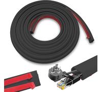 Bechoanigel Gaine Cable, 2.5 CM X 6 M PVC Flexible Goulotte Electrique Exterieur Facile à Couper, Cache Cable Sol Idéal pour la Maison, L'école, Le Bureau, L'entrepôt (Noir)