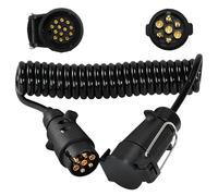 bechoanigel Prise Remorque, 3 Mètres Adaptateur Prise Remorque 13 vers 7 Broches, Faisceau Remorque 13 Broches, Rallonge Remorque pour Remorque, RV, Caravane, Voiture, Attelage