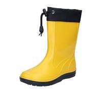 BECK Bottes en caoutchouc bleu marine / jaune, Taille 34