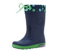 BECK Bottes en caoutchouc 'Blinking Flummies' bleu marine / bleu clair / vert, Taille 28