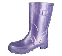 Beck Bottes en caoutchouc brillant pour femme, lilas métallique, 38 EU