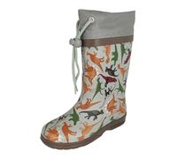 BECK Bottes en caoutchouc 'Dinoland' cognac / gris / vert / orange, Taille 31