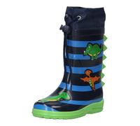 BECK Bottes en caoutchouc 'Dinoworld' bleu marine / bleu clair / vert clair, Taille 21