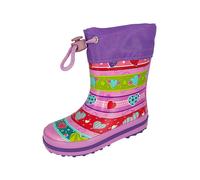 BECK Bottes en caoutchouc 'Joy' vert / violet / rose / rouge, Taille 24
