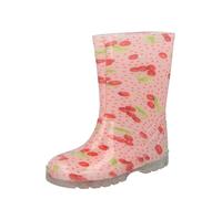 BECK Bottes en caoutchouc 'Kirschen' vert / rose / rouge, Taille 35
