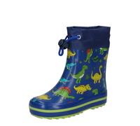 BECK Bottes en caoutchouc 'Mini Dino' bleu / moutarde / vert clair / rouge feu / blanc, Taille 25