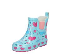 BECK Bottes en caoutchouc 'Sweethearts' bleu clair / pétrole / pitaya / rose foncé, Taille 23