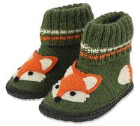 Beck Chaussons renard pour garçon, vert, 33 EU