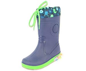 Beck Clignotant Flummies Botte de Pluie, Bleu foncé, 28 EU