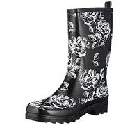 Beck Femme Black Roses Botte de pluie, Noir, 42 EU