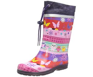 Beck Fille Eule Bottes bottines de pluie, Multicolore, 35 EU