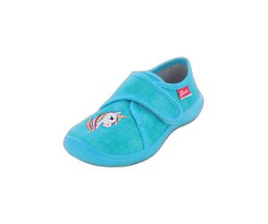 BECK Pantoufle azur / jaune / rose / blanc, Taille 28