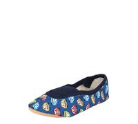 BECK Pantoufle 'Buzzer' bleu roi / bleu clair / moutarde / kiwi / rouge, Taille 32
