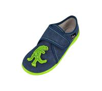 BECK Pantoufle 'Creepy' bleu foncé / vert clair / noir, Taille 33