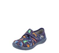 BECK Pantoufle 'Dinosaurier' bleu / orange / noir, Taille 35
