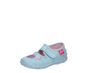 BECK Pantoufle 'Einhorn' bleu clair / gris / rose, Taille 24