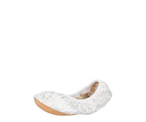 BECK Pantoufle 'Glamour' champagne / gris argenté / blanc cassé, Taille 35