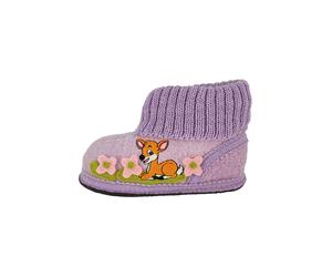 BECK Pantoufle 'Kitz' olive / lavande / orange foncé / rose, Taille 30