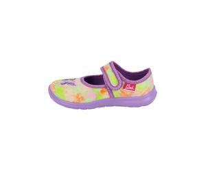 BECK Pantoufle kiwi / violet / orange / abricot, Taille 32