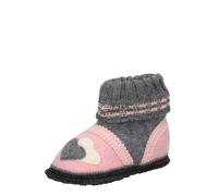 BECK Pantoufle 'Little Hearts' gris basalte / rose / blanc, Taille 29